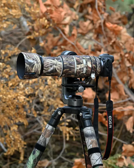 Canon RF 100-500mm F4.5-7.1 L IS USM Lens Cover (Jungle camouflage # 20) Canon RF 100-500mm F4.5-7.1 L IS USM Lens Cover (Jungle camouflage # 20)