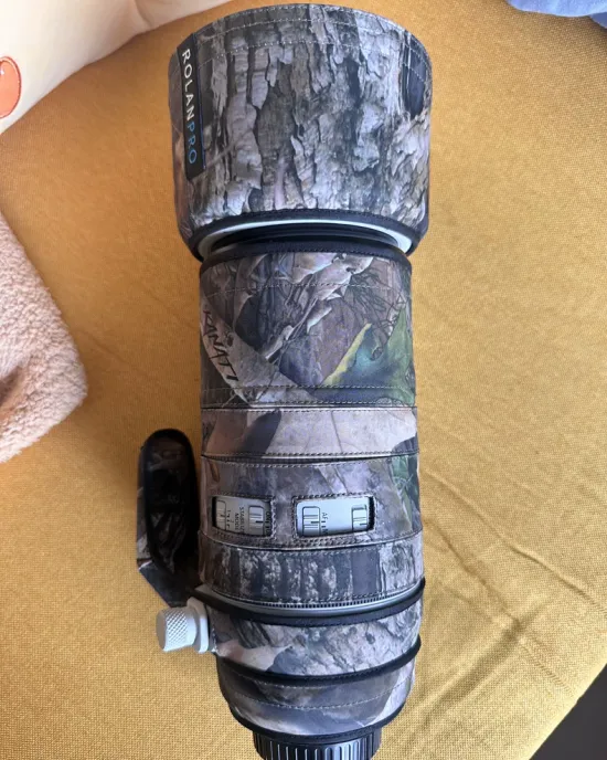 Canon RF 100-500mm F4.5-7.1 L IS USM Lens Cover (Jungle camouflage # 20) Canon RF 100-500mm F4.5-7.1 L IS USM Lens Cover (Jungle camouflage # 20)