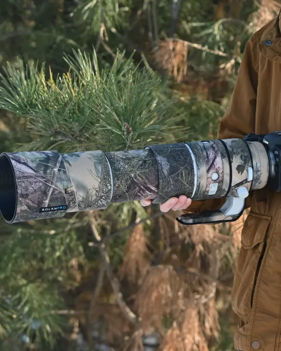Canon RF 200-800mm F6.3-9 IS USM Lens Cover (Withered grass Camouflage # 39) Canon RF 200-800mm F6.3-9 IS USM Lens Cover (Withered grass Camouflage # 39)