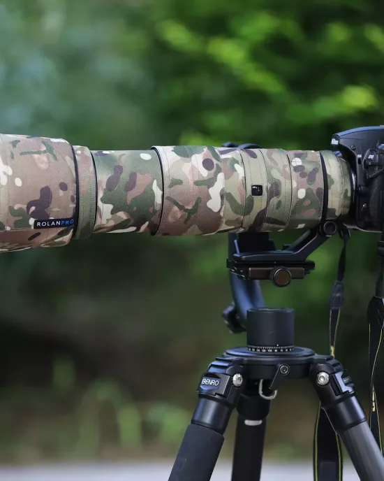 Nikon AF-S 200-500mm F/5.6E ED VR Lens Cover (Brown jungle camouflage) Nikon AF-S 200-500mm F/5.6E ED VR Lens Cover (Brown jungle camouflage)