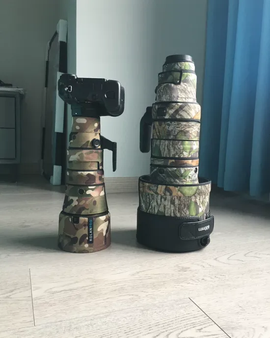 Nikon Z600mm F/4 TC VR S Lens Cover (Green jungle camouflage) Nikon Z600mm F/4 TC VR S Lens Cover (Green jungle camouflage)