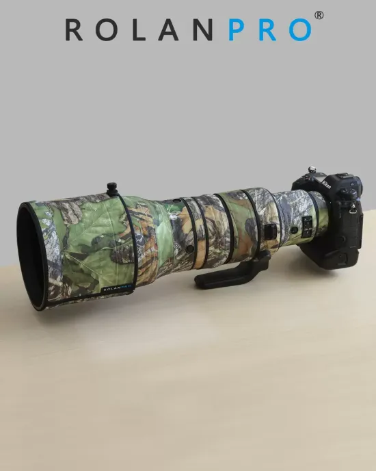 Nikon Z600mm F/4 TC VR S Lens Cover (Green jungle camouflage) Nikon Z600mm F/4 TC VR S Lens Cover (Green jungle camouflage)