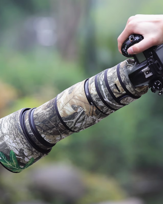 Nikon AF-S200-500mm F5.6 E ED VR Lens Cover (Pine camouflage) Nikon AF-S200-500mm F5.6 E ED VR Lens Cover (Pine camouflage)