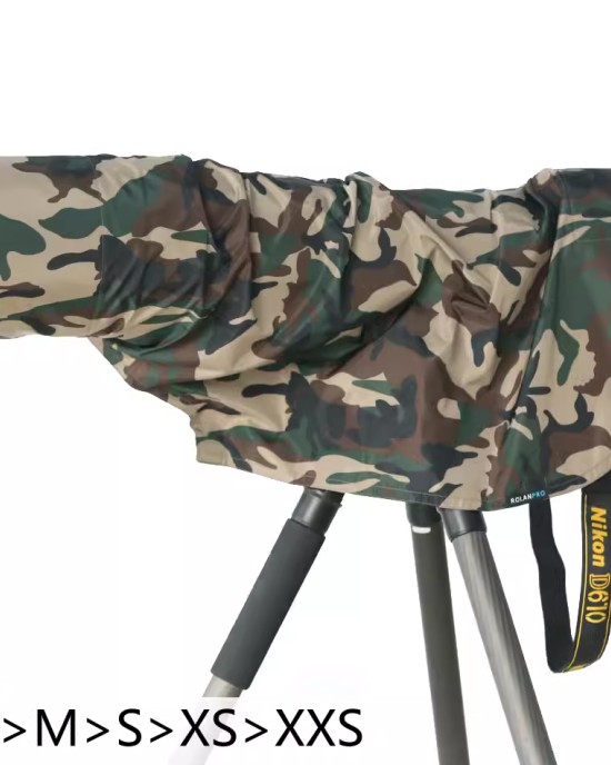 Telephoto lens rain cover, Size: S (Thick Grass Camouflage) Telephoto lens rain cover, Size: S (Thick Grass Camouflage)