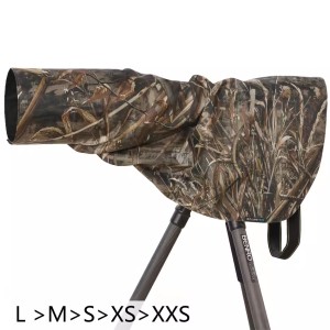 Telephoto lens rain cover,  Size: L (Thick Grass Camouflage)